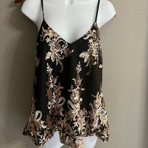 NWT size M southern fried chics sequin tank